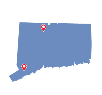 Map of Connecticut locations