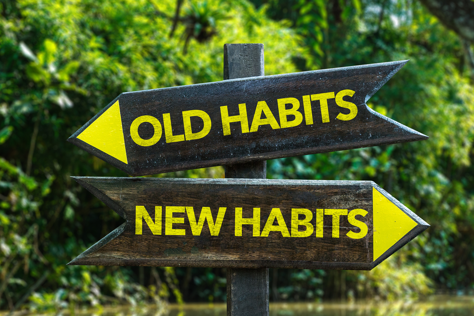 Old Habits – New Habits Old habits - new habits signs