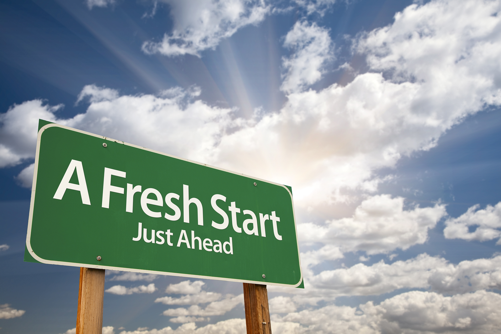 Fresh start sign