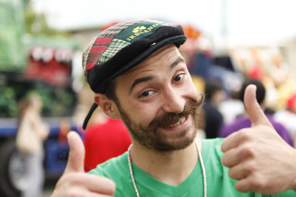 Happy man portrait ( St. Patrick's Day).